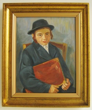 Obraz olejny Portret chłopca z książką Żyd Żydzi