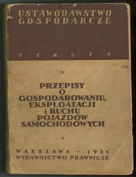 Przepisy o gospodarowaniu, eksploatacji 1954