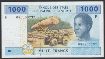 Afryka Centralna 1000 franków CFA 2002 - stan UNC