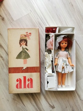 Stara zabawka PRL lalka Ala Lala pudełko komplet