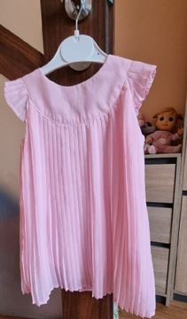 Sukienka plisowana dla dziewczynki, r.92 różowa