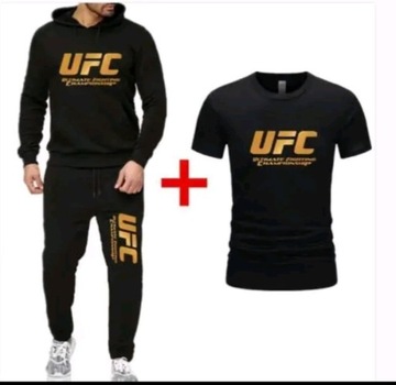 Komplet dresowy UFC zestaw koszulka spodnie bluza 