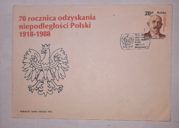 koperta FDC fi3024 70 roczn.odzysk.niepodległosci