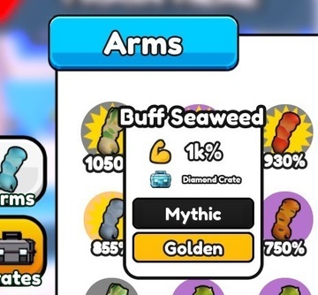 Golden Buff Seaweed 1k% - Arm Wrestle Simulator