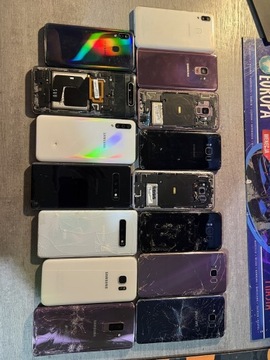 Telefony samsung uszkodzone +iphone 12 duzy zestaw