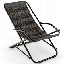 Ogrodowe krzesło ratanowe costway NP11012GR