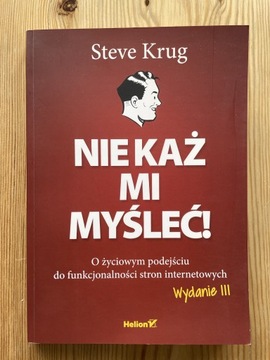 Książka „Nie każ mi myśleć” Steve Krug
