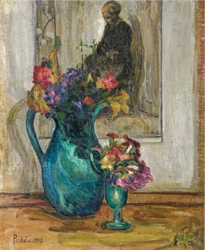 Jean Peske, Martwa natura z bukietem kwiatów, 1907
