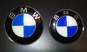 Emblemat BMW znaczek logo 82mm + 78mm komplet e39