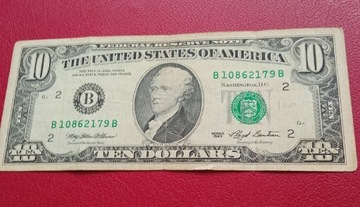Usa 10 dollar 1993 rok