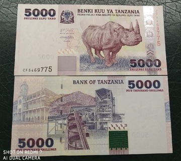 TANZANIA  5000 shilingi  UNC