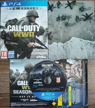 Call of Duty WWII Pro Edition na PS4. Steelbook.