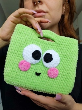 Pluszowa torebka dla dziewczynki Zielona żabka 