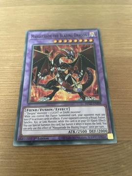 Yugioh Masquerade the Blazing Dragon Holo