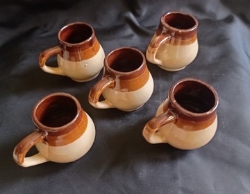 5 kubeczków ceramicznych