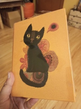 Notes pamiętnik brulion, z kotem, twarda oprawa