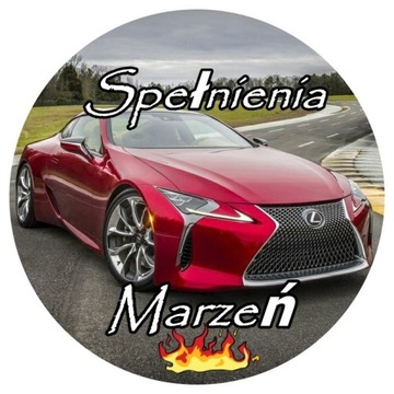 OPŁATEK NA TORT LEXUS SAMOCHÓD AUTO LOGO TEKST