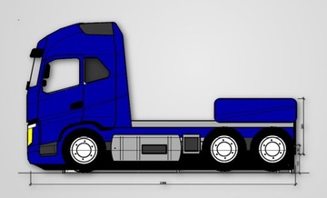 Łóżko dziecięce podwójne, ciężarówka, TIR Volvo