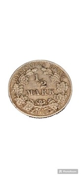 1/2 marki 1916 r. G srebro