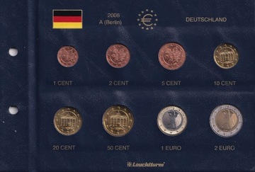 NIEMCY – 2006 – ZESTAW EURO – A , D , F , G , J...