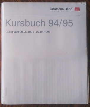 Kursbuch oficj rozkład jazdy Deutsche Bahn 1994-95