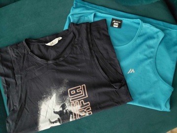 dwie koszulki bez rękawów H&M surf i Martes 164