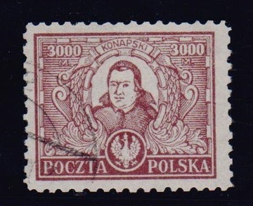 Znaczek kas. 165 B1 - błąd KONAPSKI