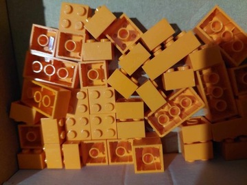 LEGO pomarańczowe brick 0,05kg MIX 50g