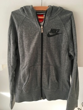 Bluza z kapturem rozpinana Nike szara 137-146