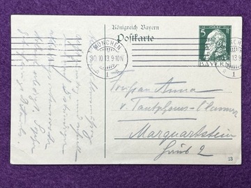 1 karta pocztowa  1913 r