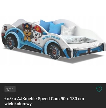 Łóżko dziecięce auto stan bdb