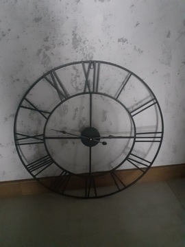 Metalowy zegar loft
