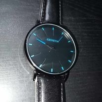 Zegarek GENEVA-czarno-niebieski