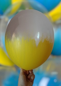 Balon BRUSH żółty 10 szt.