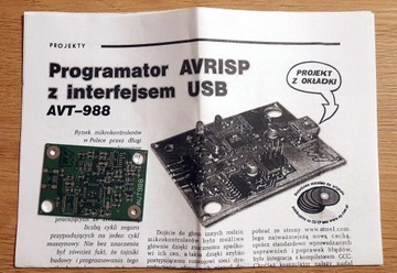 Programator AVRISP USB - AVT998 - płytka PCB