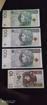 Banknoty-radar.Stam obiegowy ale bardzo dobry.