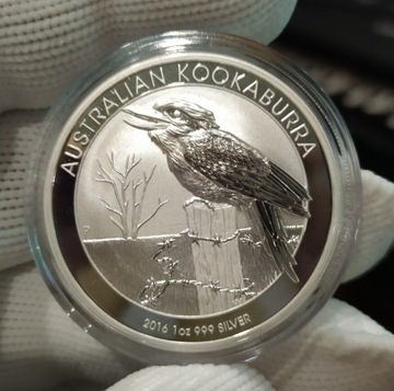 Srebrna moneta Kookaburra 1oz 2016 mennicza