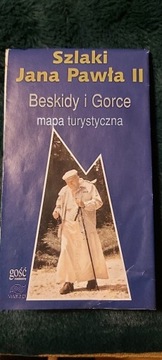 Szlaki Jana Pawła II Beskidy i Gorce mapa turystyc