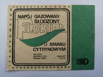 Etykieta Polska -  napoje PRL 27