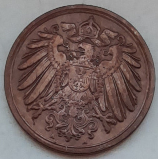 Cesarstwo Niemieckie 1 fenig,  1909 A