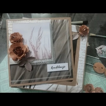 Kartka kondolencyjna scrapbooking 