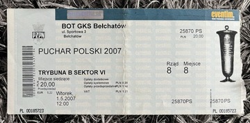 Bilet z finału PP 2007: Groclin - Korona Kielce