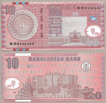 Banladesz - 10 Taka 2005, P-39d, UNC