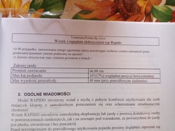 Wózek inwalidzki, elektryczny