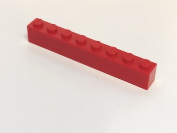  5 sztuk Lego Klocek 1x8 Czerwony 3008 Poznań