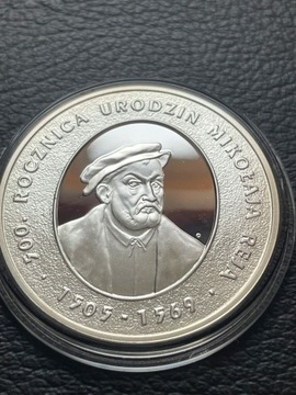 10 zł. 2005r.  Mikołaj Rej   Ag