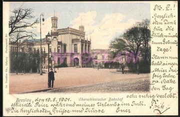 WROCŁAW Breslau Bahnhof dworzec Trenkler