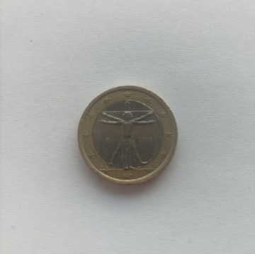 Moneta 1 Euro Włochy 2002