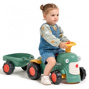 Traktorek Baby Maurice Zielony z Przyczepką