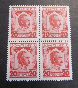 1927  Fi.226a ** c.karminowy J. PIŁSUDSKI - GW. czwórka.
